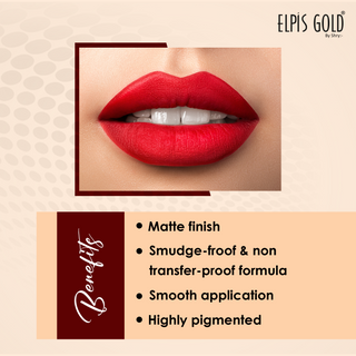 Elpis Gold Heart Matte Lipstick