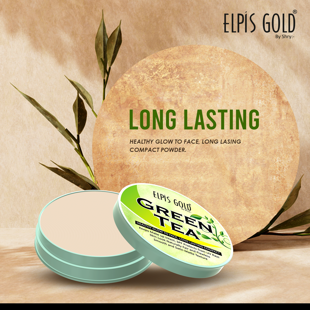 Elpis Gold 2 IN 1 Long Lasting Compact