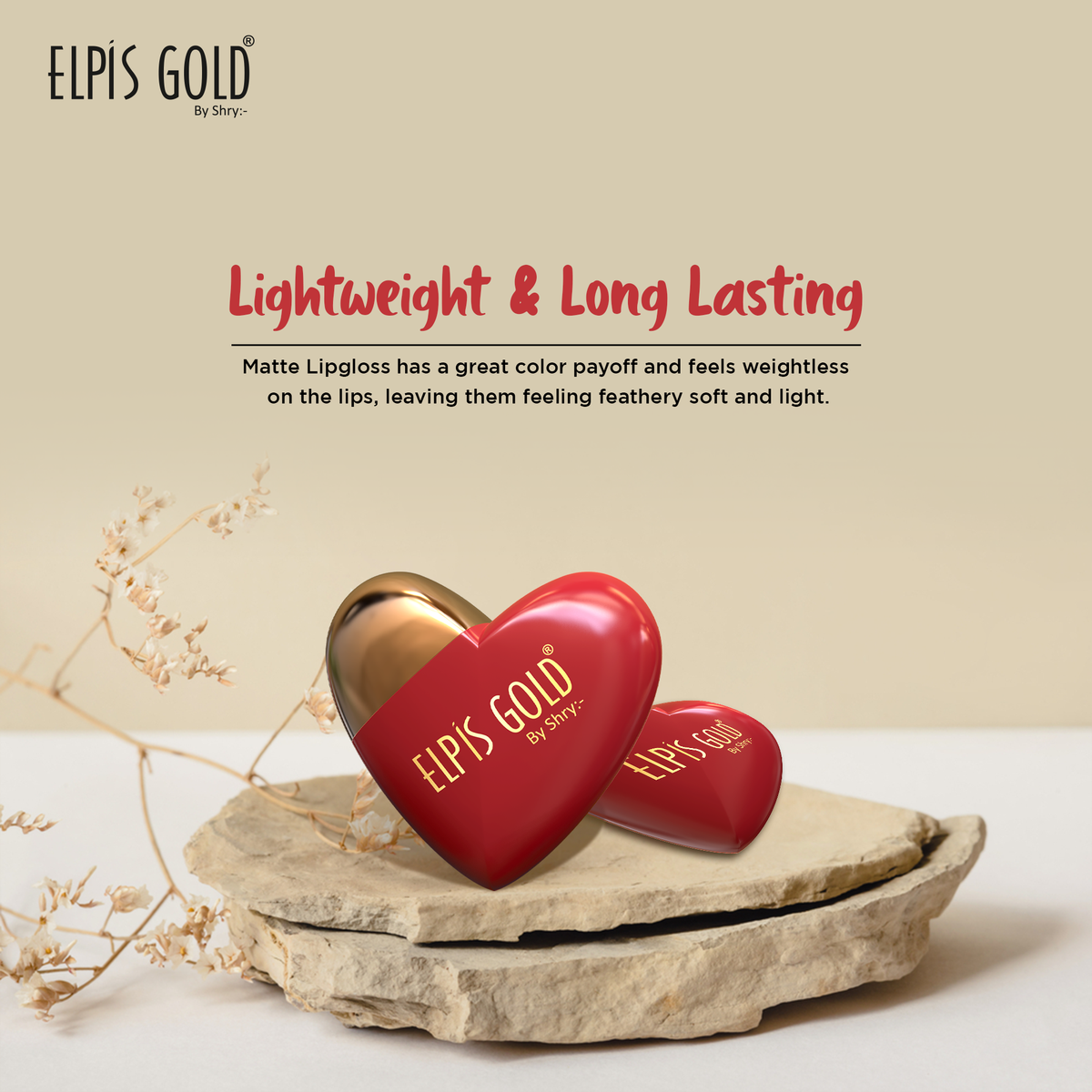 Elpis Gold Heart Matte lipstick