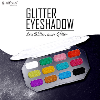 Shryoan 12 Shades Glitter Eyeshadow Palette