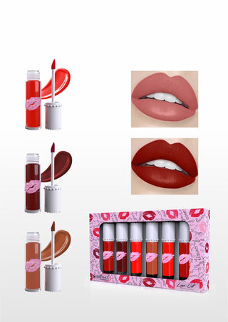 Shryoan Lippi Gift Matte Lip Gloss Pack Of 6 (B)